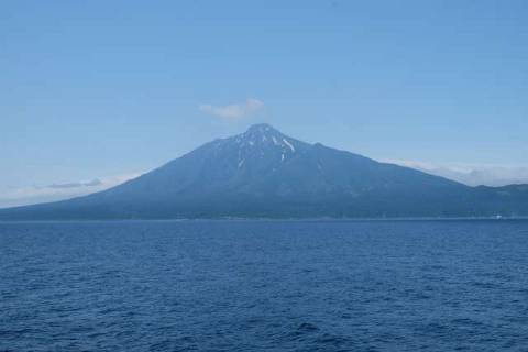 Rishiri from ferry